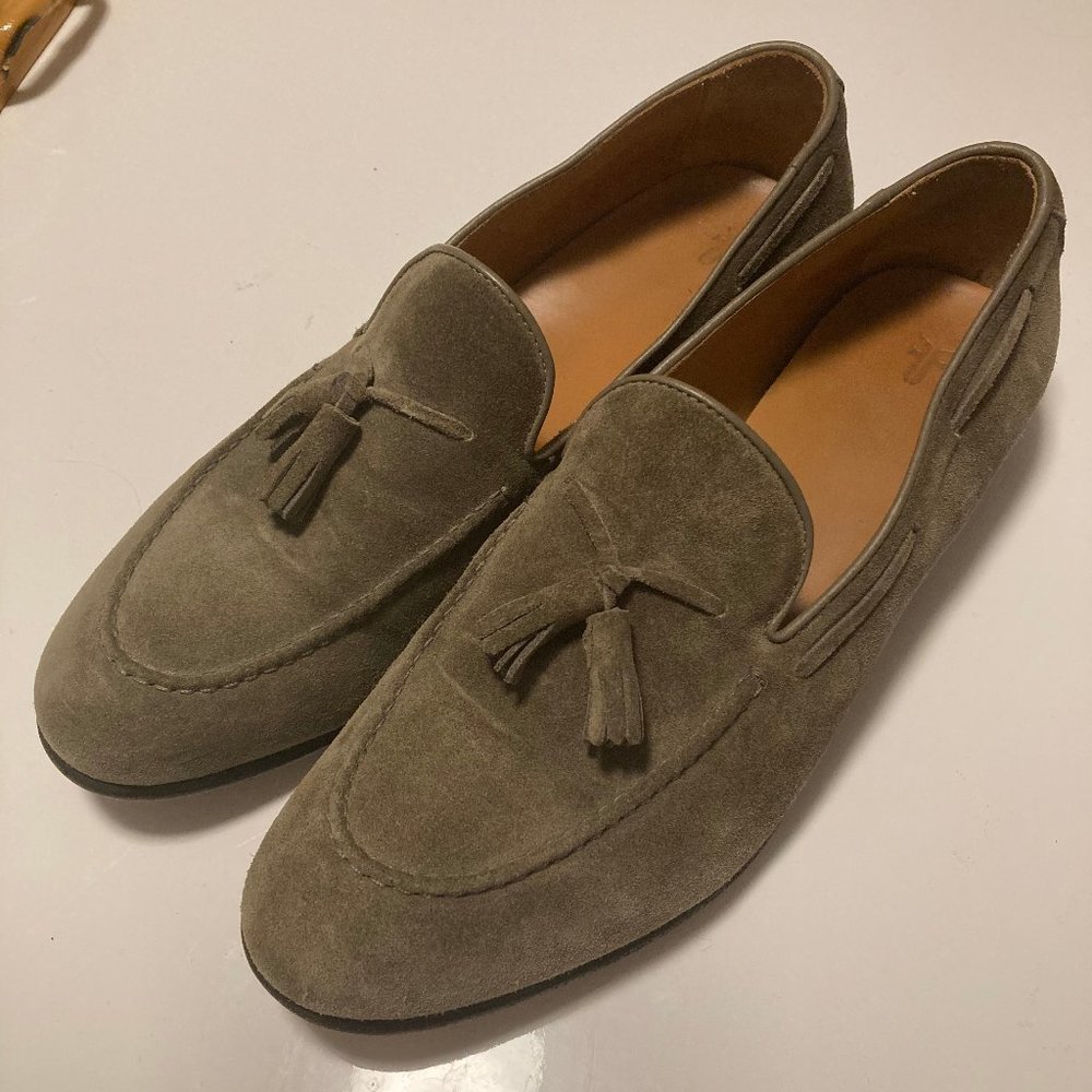 Frye Green Aiden Suede Tassel Loafer M sz 9.5